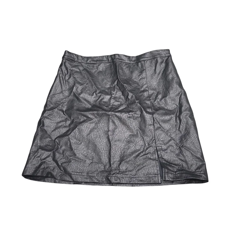 Girls' Faux Leather Mini Skirt - art class Black Size XX-Large